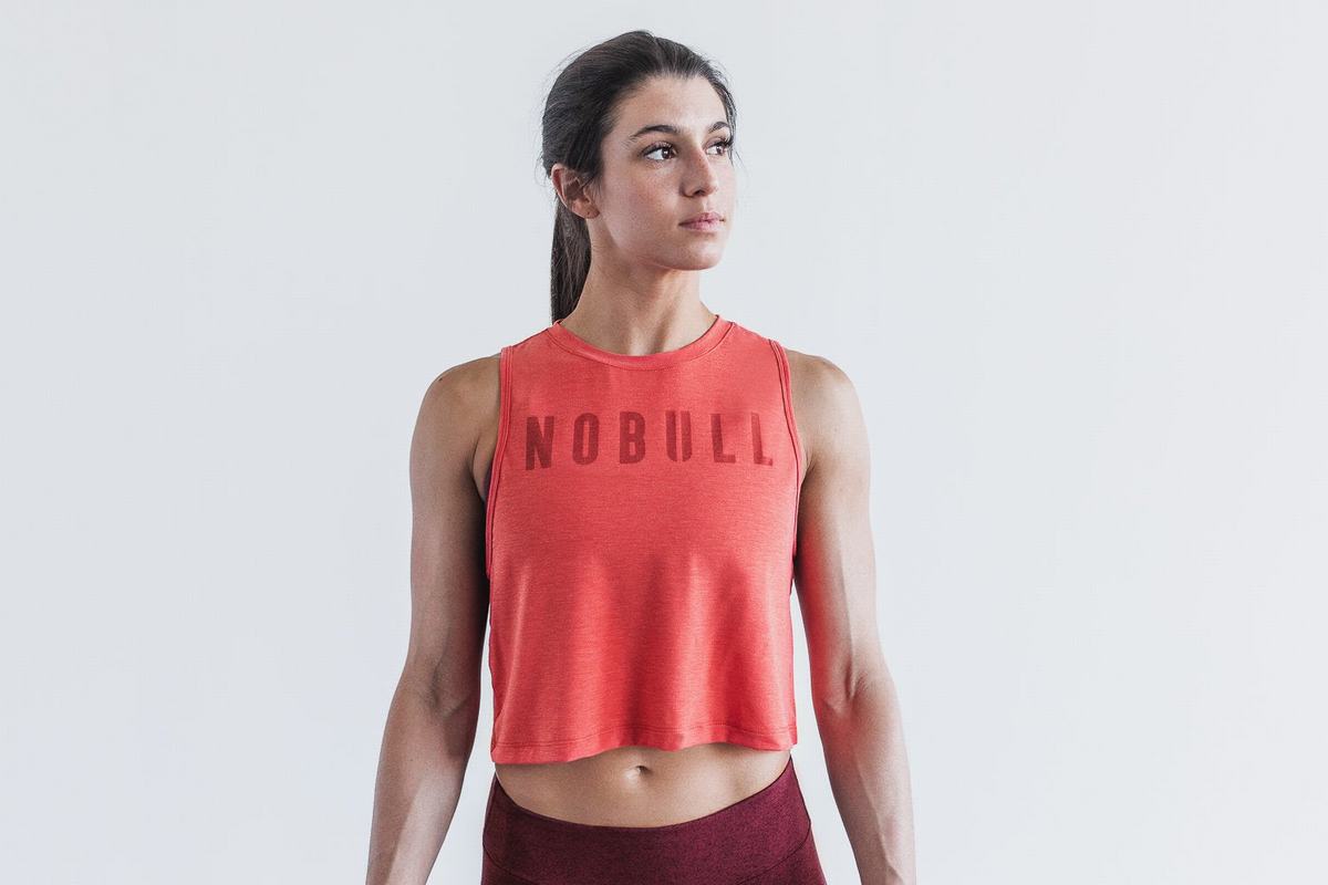 Debardeur Nobull Muscle Tank Femme Rouge | SJ8935612