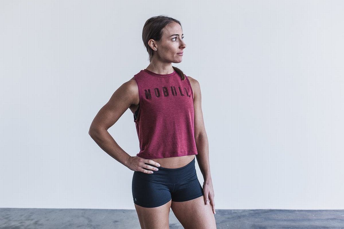 Debardeur Nobull Muscle Tank Femme Rouge | SO3687149