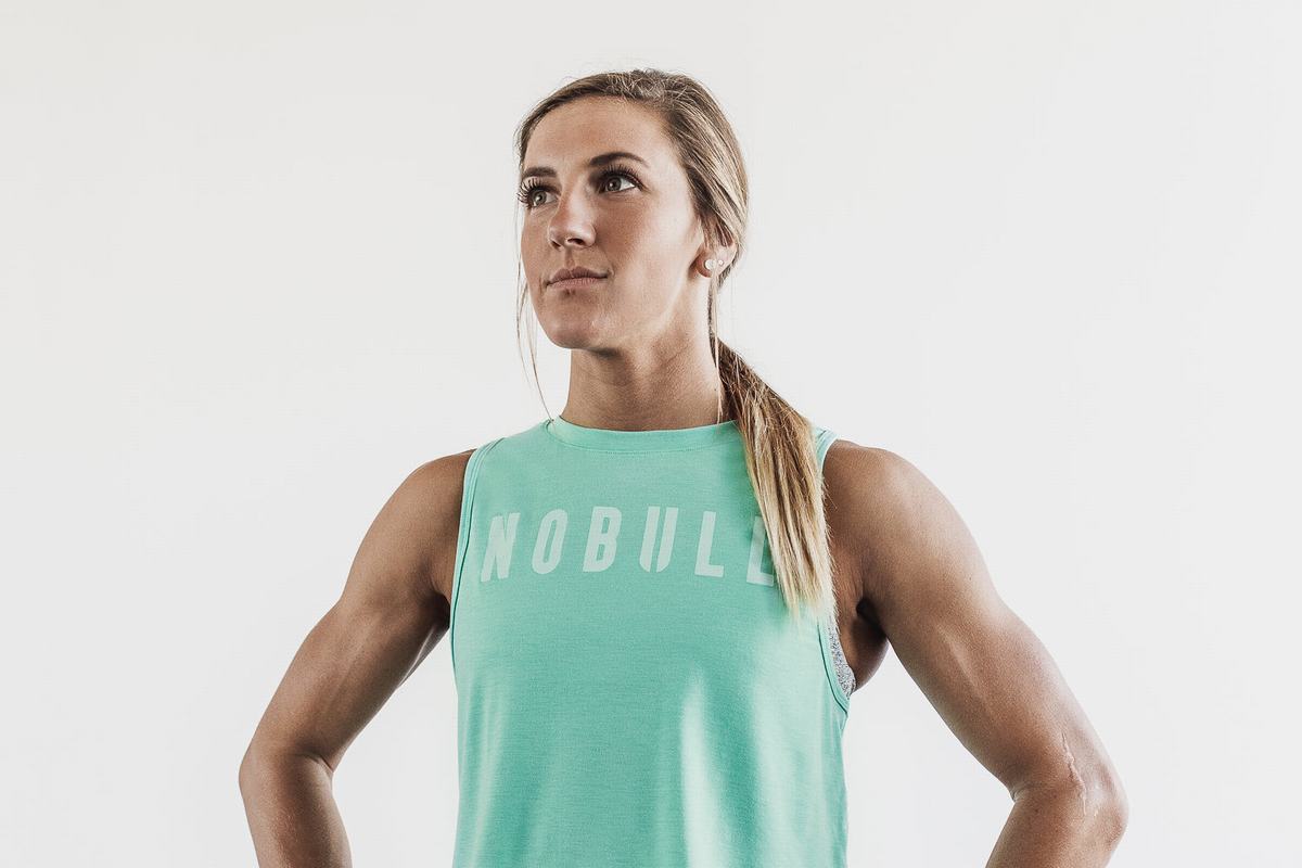 Debardeur Nobull Muscle Tank Femme Turquoise Clair | HZ2061853