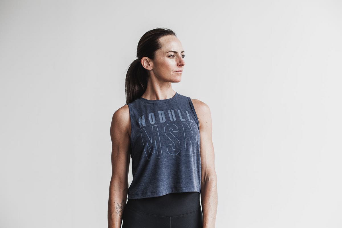 Debardeur Nobull Muscle Tank (Madison) Femme Bleu Marine | NW2871654