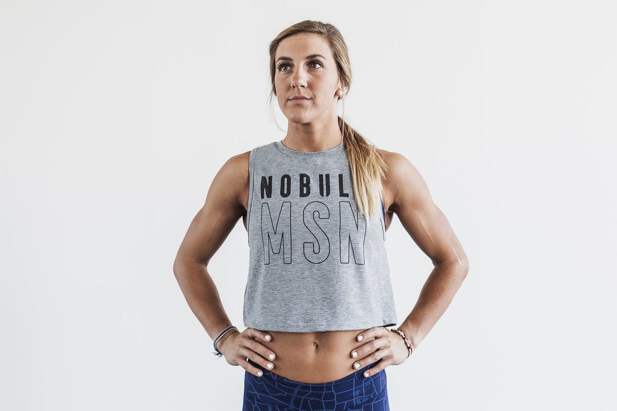 Debardeur Nobull Muscle Tank (Madison) Femme Grise | OH1564978