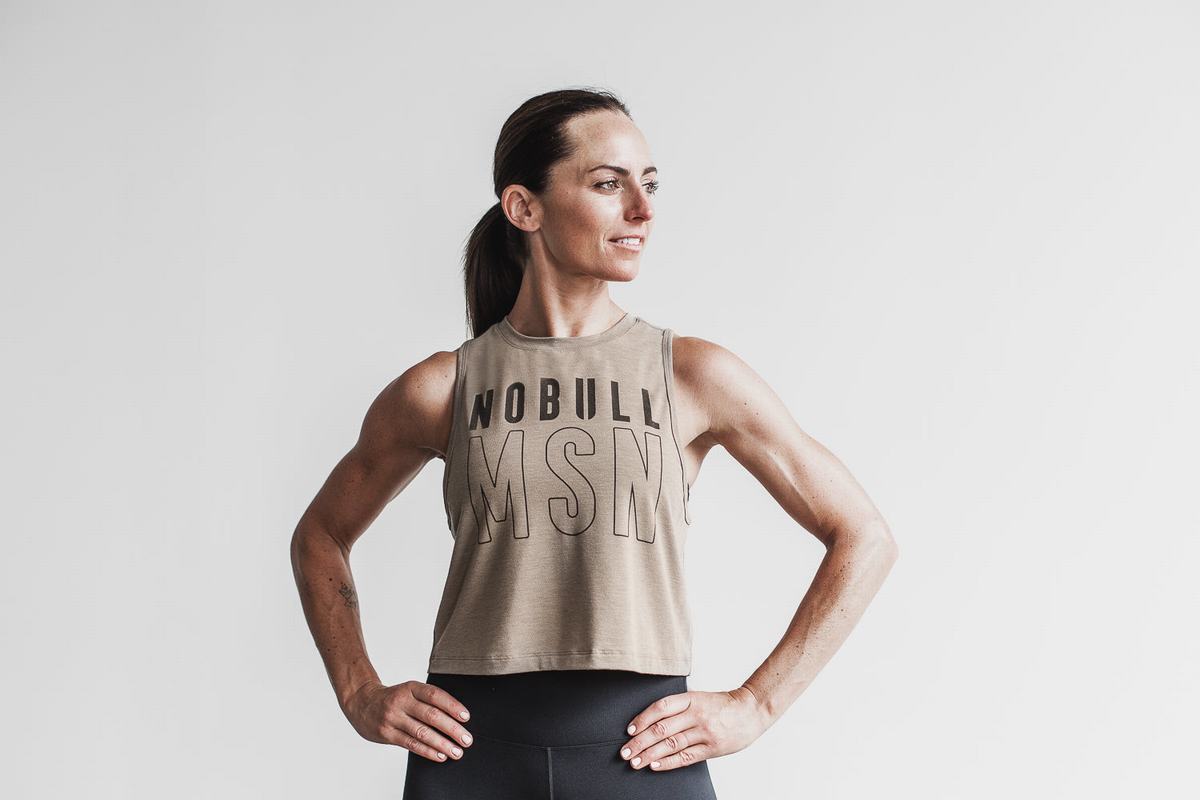 Debardeur Nobull Muscle Tank (Madison) Femme Marron Clair | UD0972638