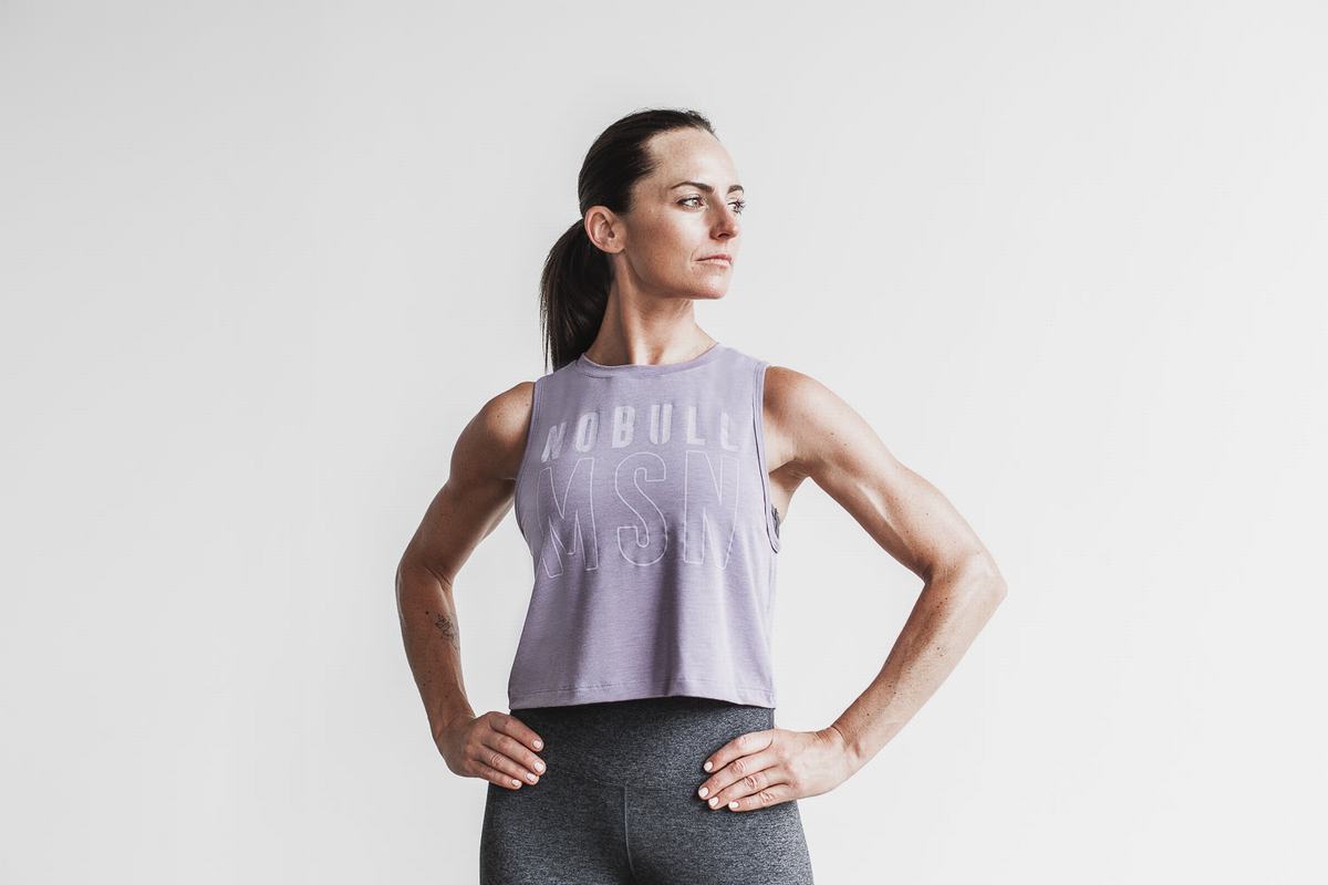 Debardeur Nobull Muscle Tank (Madison) Femme Lavande | XG3486079