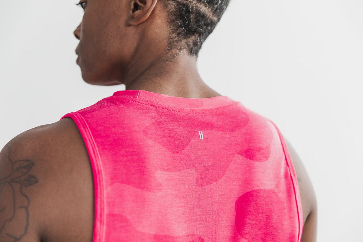 Debardeur Nobull Muscle Tank Neon Femme Rose Camouflage | CH3546702