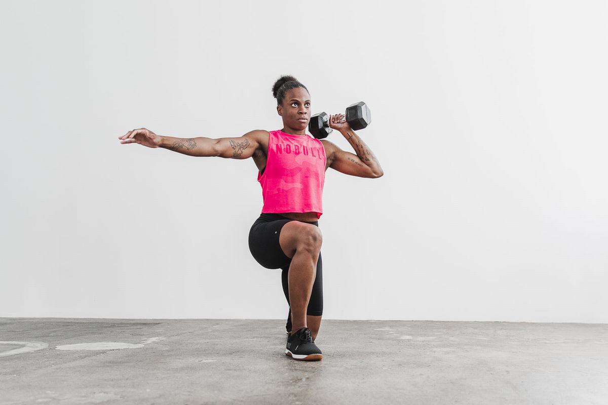 Debardeur Nobull Muscle Tank Neon Femme Rose Camouflage | CH3546702