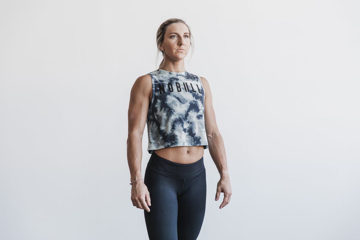 Debardeur Nobull Muscle Tank Tie-Dye Femme Bleu Bleu | EJ1065243