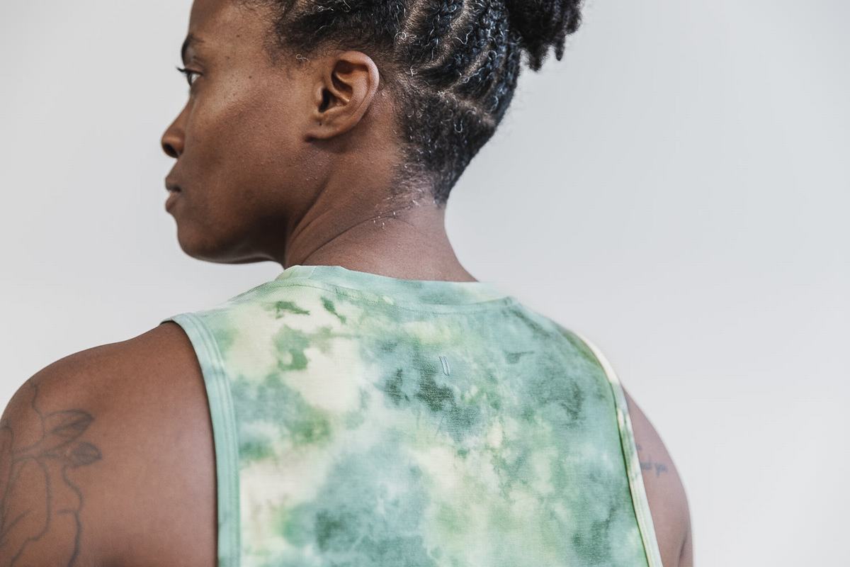 Debardeur Nobull Muscle Tank Tie-Dye Femme Vert | HR5698427