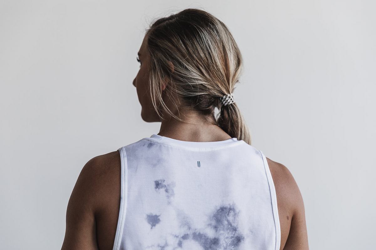 Debardeur Nobull Muscle Tank Tie-Dye Femme Blanche | TS7530416