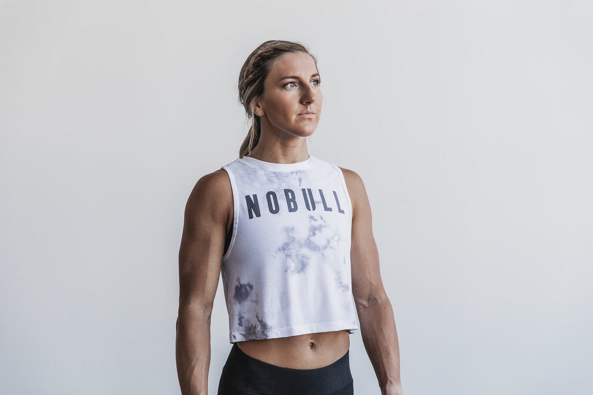 Debardeur Nobull Muscle Tank Tie-Dye Femme Blanche | TS7530416