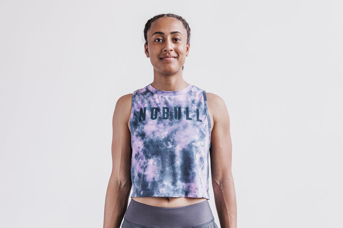 Debardeur Nobull Muscle Tank Tie-Dye Femme Rose | WM5863402