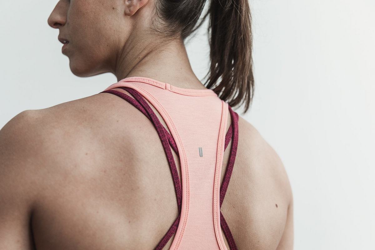Debardeur Nobull Racerback Tank Femme Corail Clair | TM3947561
