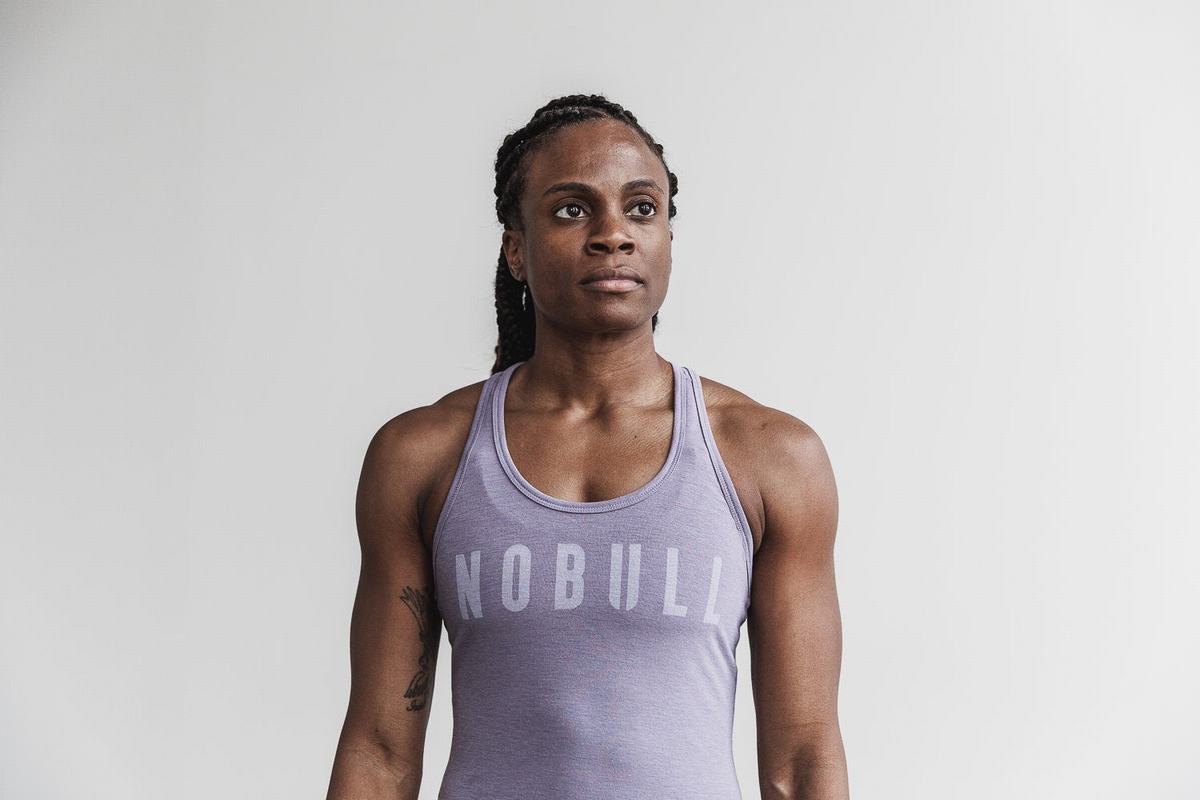Debardeur Nobull Racerback Tank Femme Lavande | MA0817253