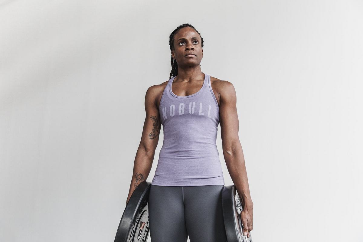 Debardeur Nobull Racerback Tank Femme Lavande | MA0817253