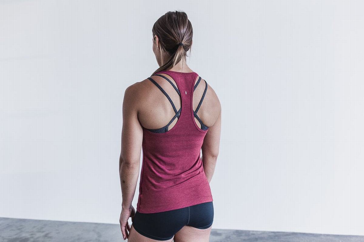 Debardeur Nobull Racerback Tank Femme Rouge | KP6251849