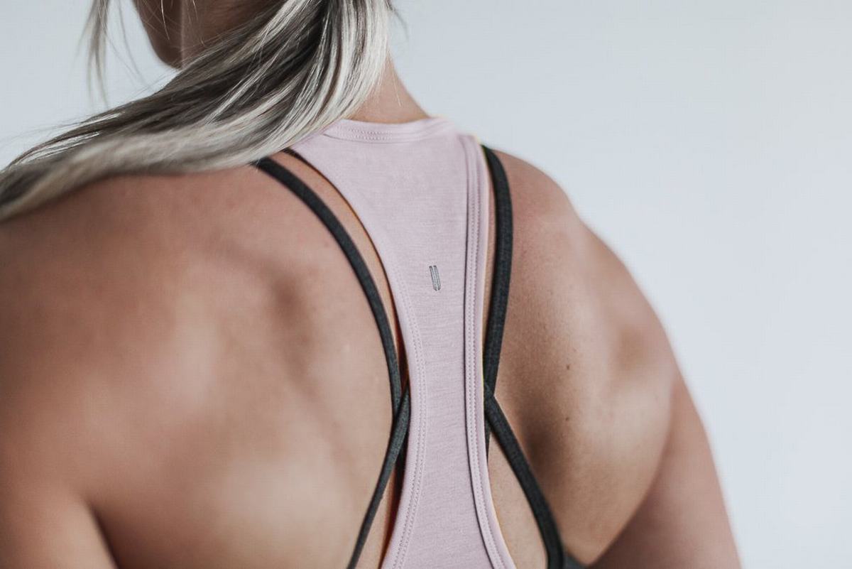 Debardeur Nobull Racerback Tank Femme Rose | LH0428635