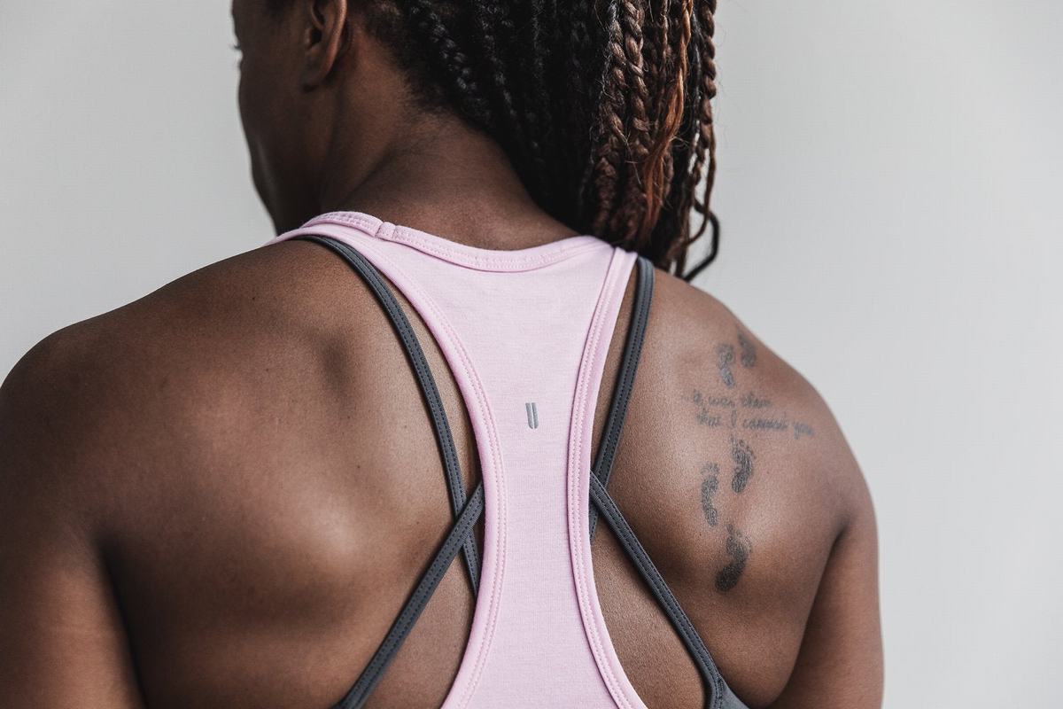 Debardeur Nobull Racerback Tank Femme Rose | VB6820593