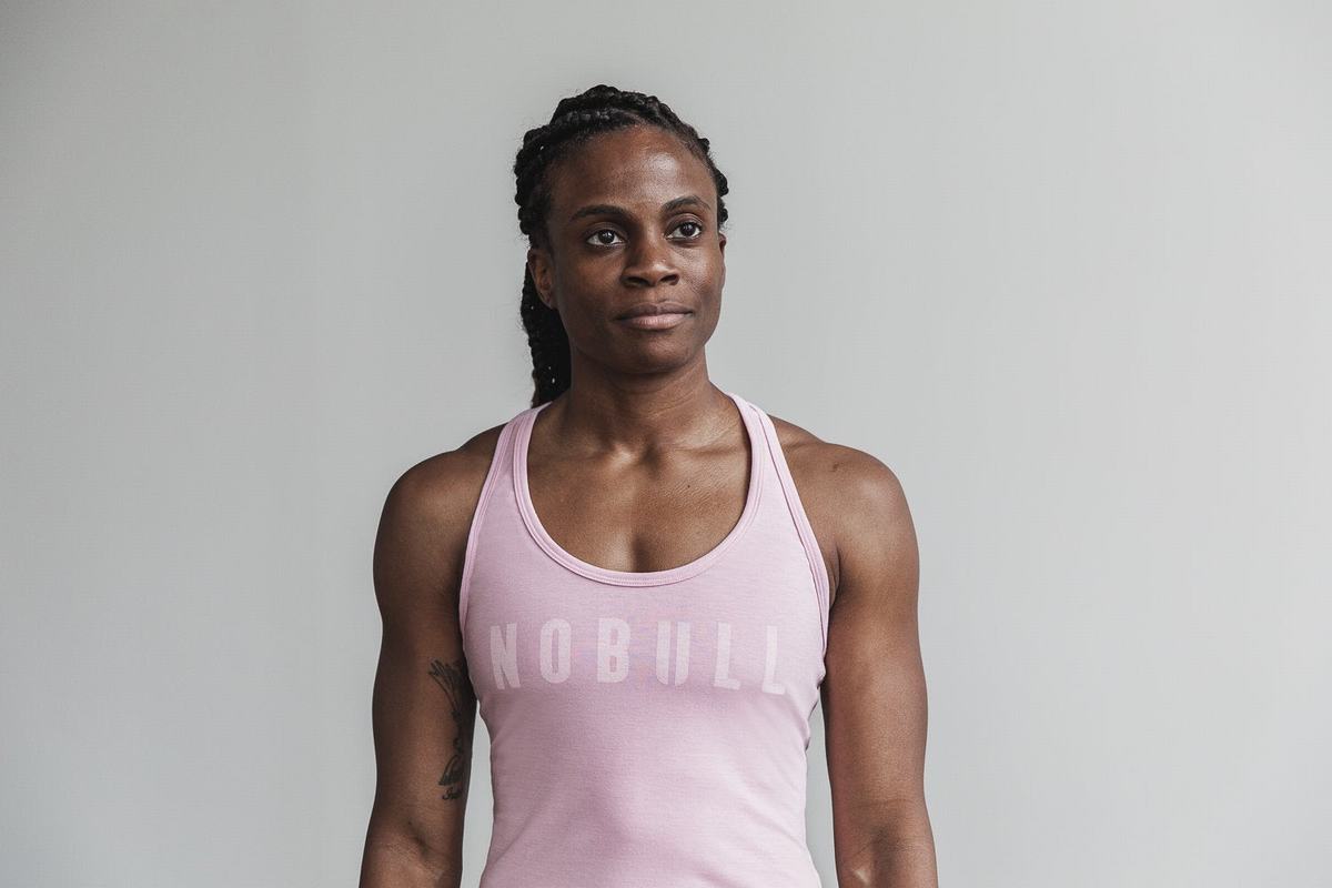 Debardeur Nobull Racerback Tank Femme Rose | VB6820593