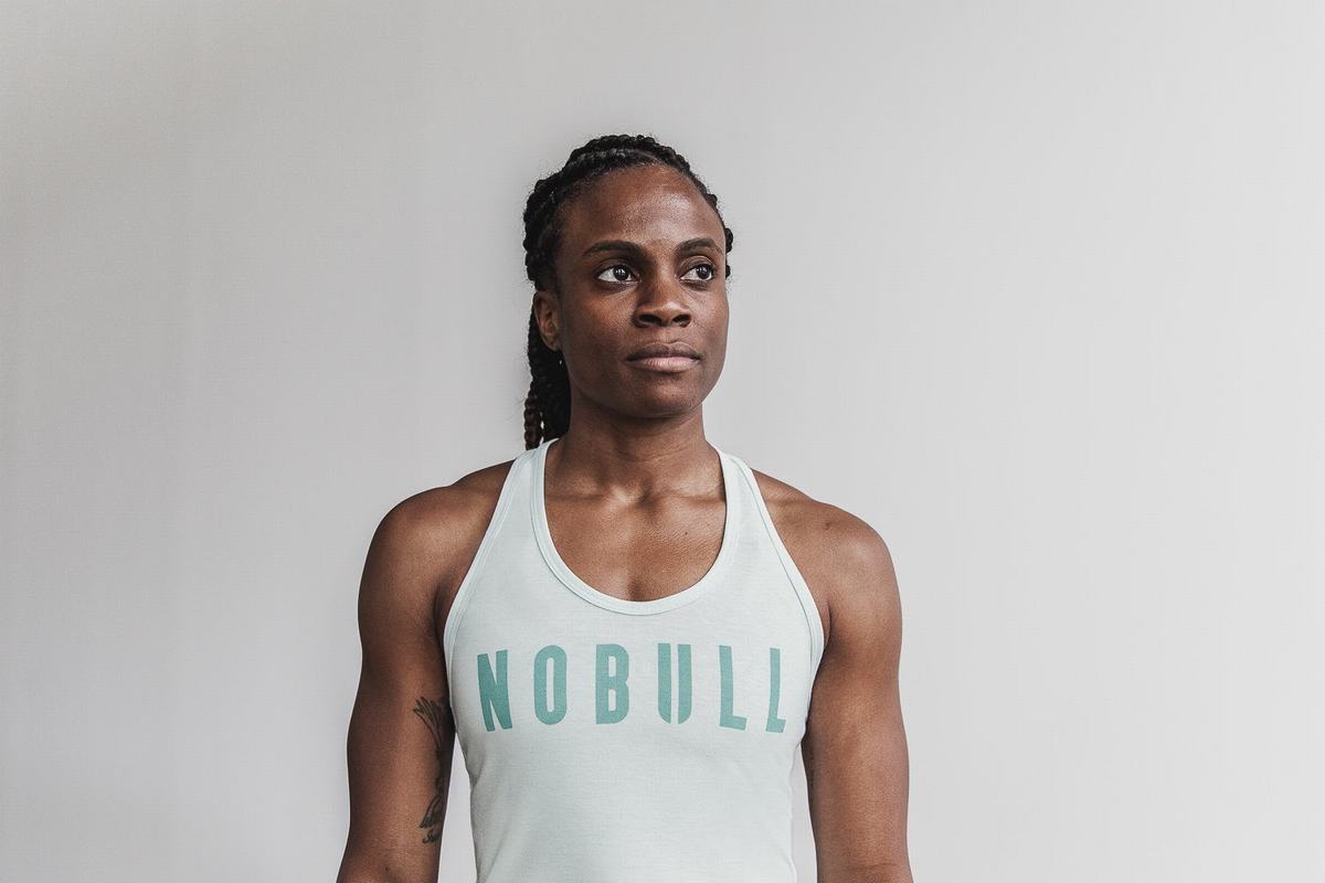 Debardeur Nobull Racerback Tank Femme Vert | VE4751829