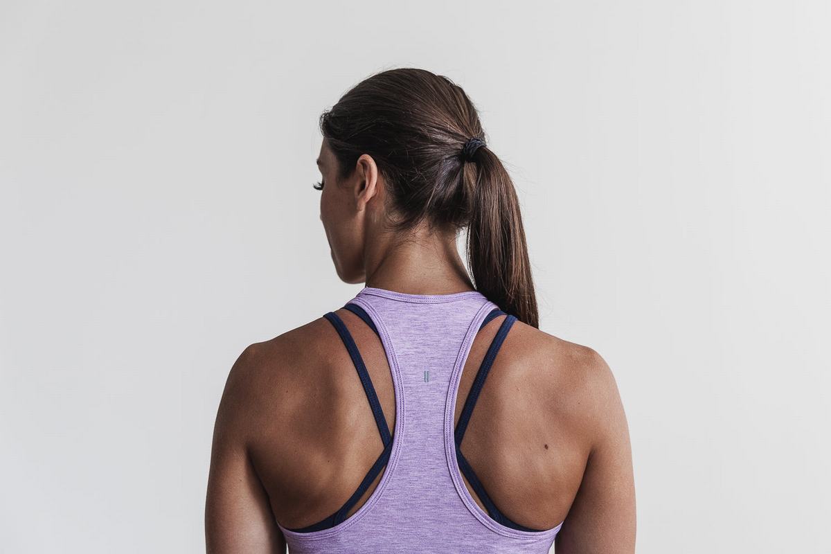 Debardeur Nobull Racerback Tank Femme Violette | HR6580192