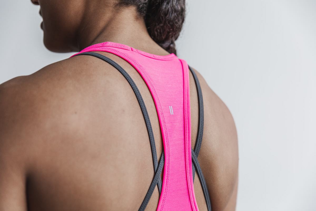 Debardeur Nobull Racerback Tank Neon Femme Rose | OG4759281