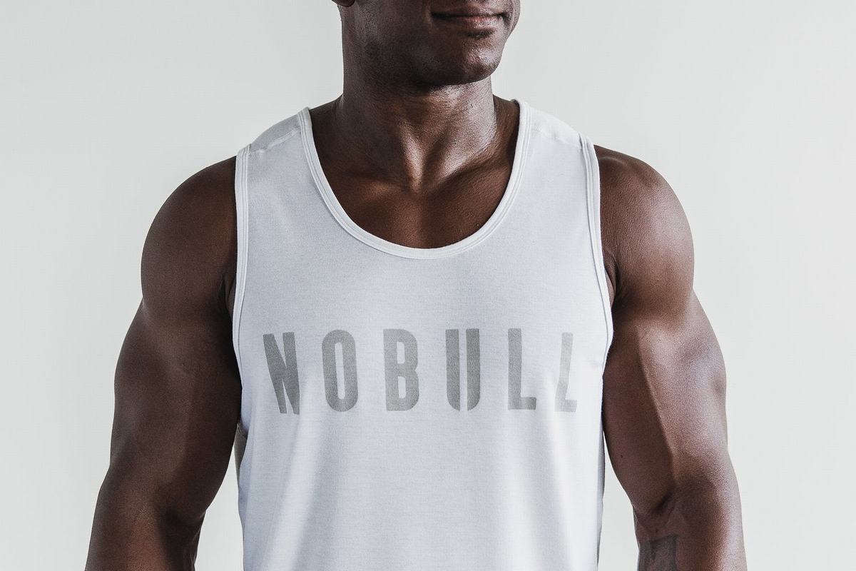 Debardeur Nobull Tank Homme Blanche | YV9517023