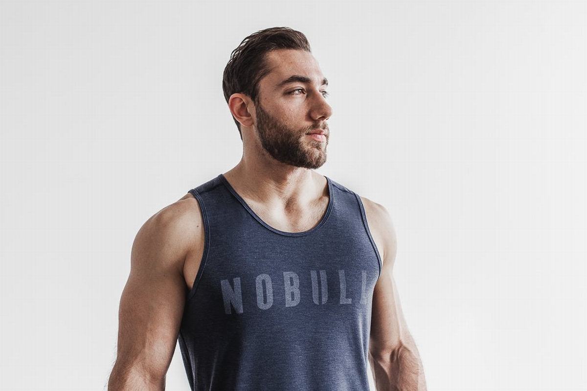 Debardeur Nobull Tank Homme Bleu Marine | FW5861409