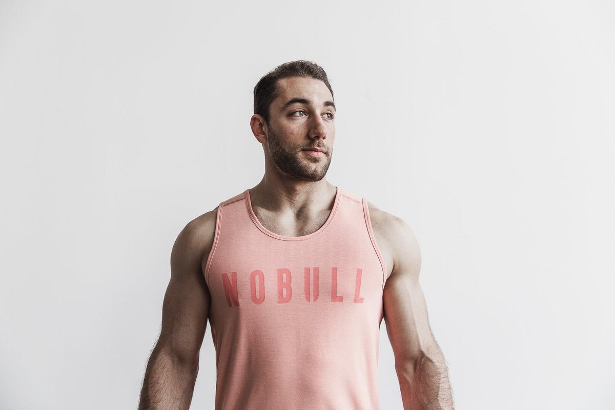 Debardeur Nobull Tank Homme Corail Clair | LH9256178