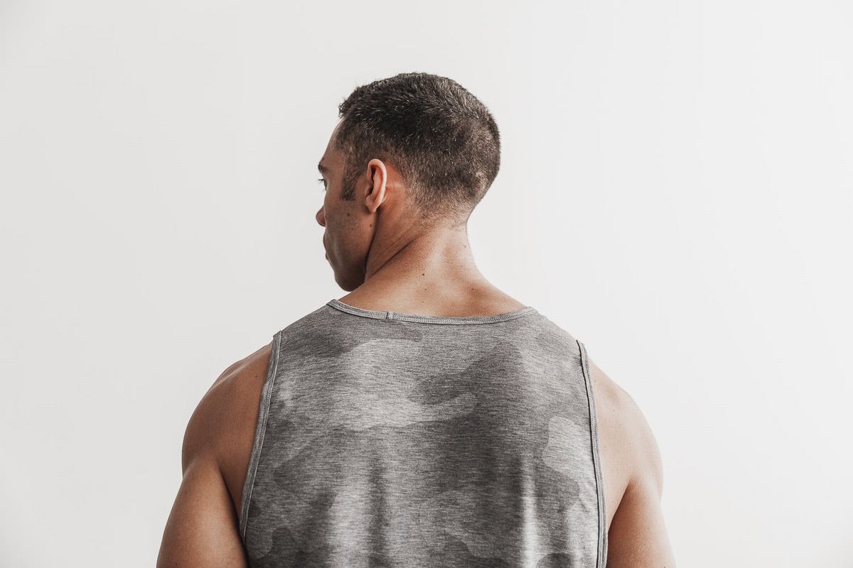 Debardeur Nobull Tank Homme Grise Camouflage | JW7298351
