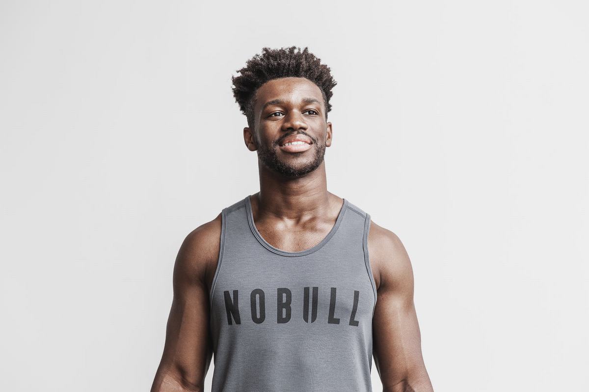 Debardeur Nobull Tank Homme Grise Foncé | YS3920415
