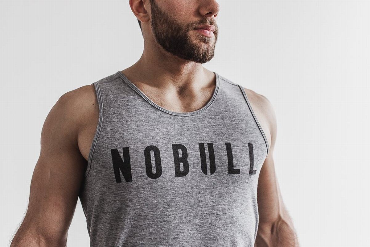 Debardeur Nobull Tank Homme Grise | YA8435072