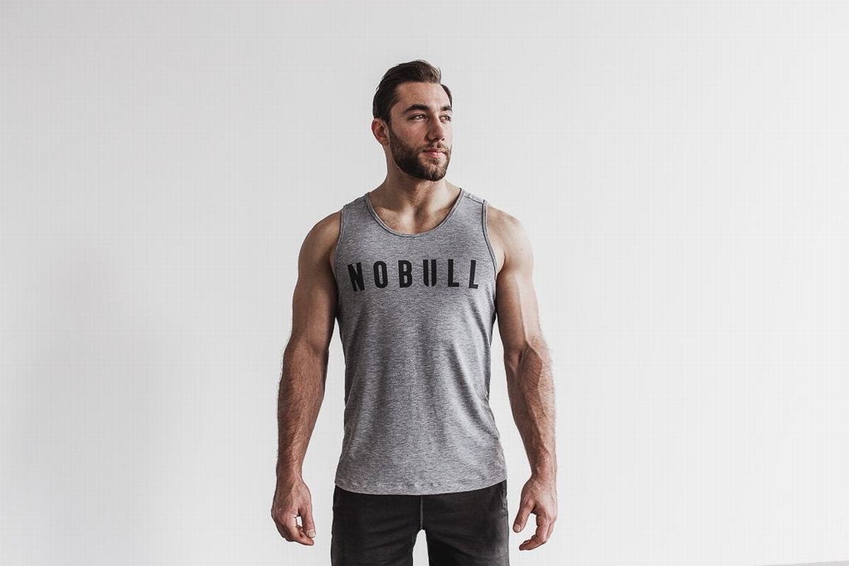 Debardeur Nobull Tank Homme Grise | YA8435072