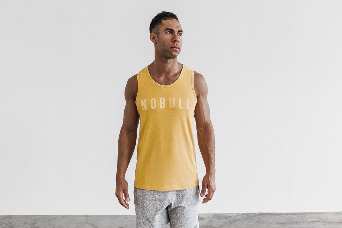 Debardeur Nobull Tank Homme Jaune | ML7312590