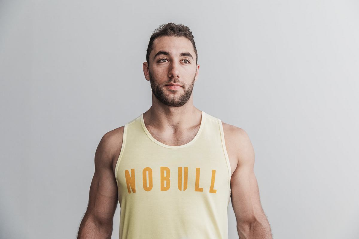 Debardeur Nobull Tank Homme Jaune | TY9276451