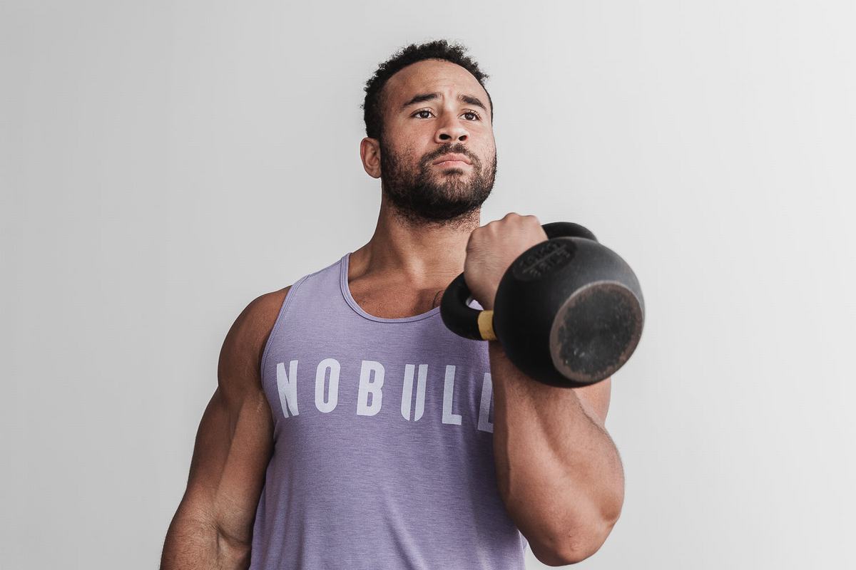 Debardeur Nobull Tank Homme Lavande | VU3205168