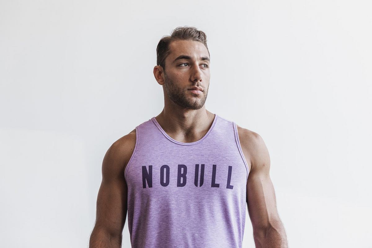 Debardeur Nobull Tank Homme Violette | DA7963210