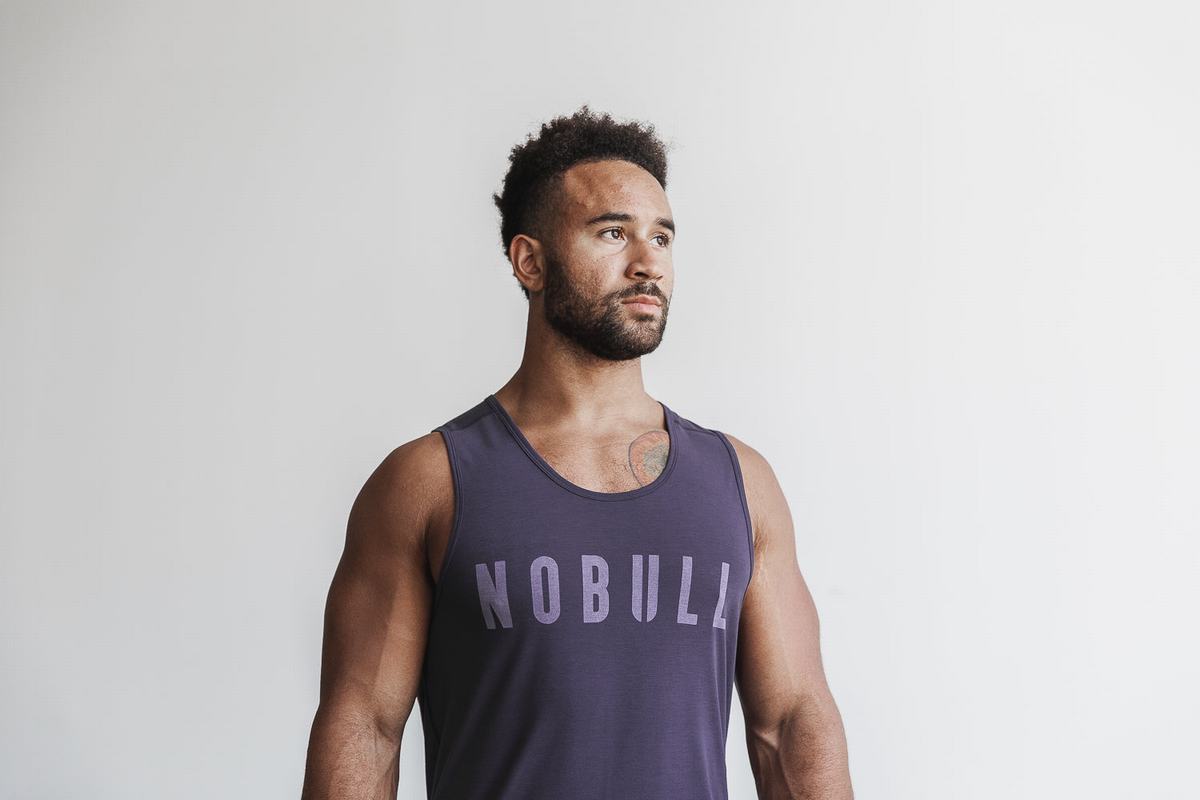 Debardeur Nobull Tank Homme Violette Foncé | JG1934875