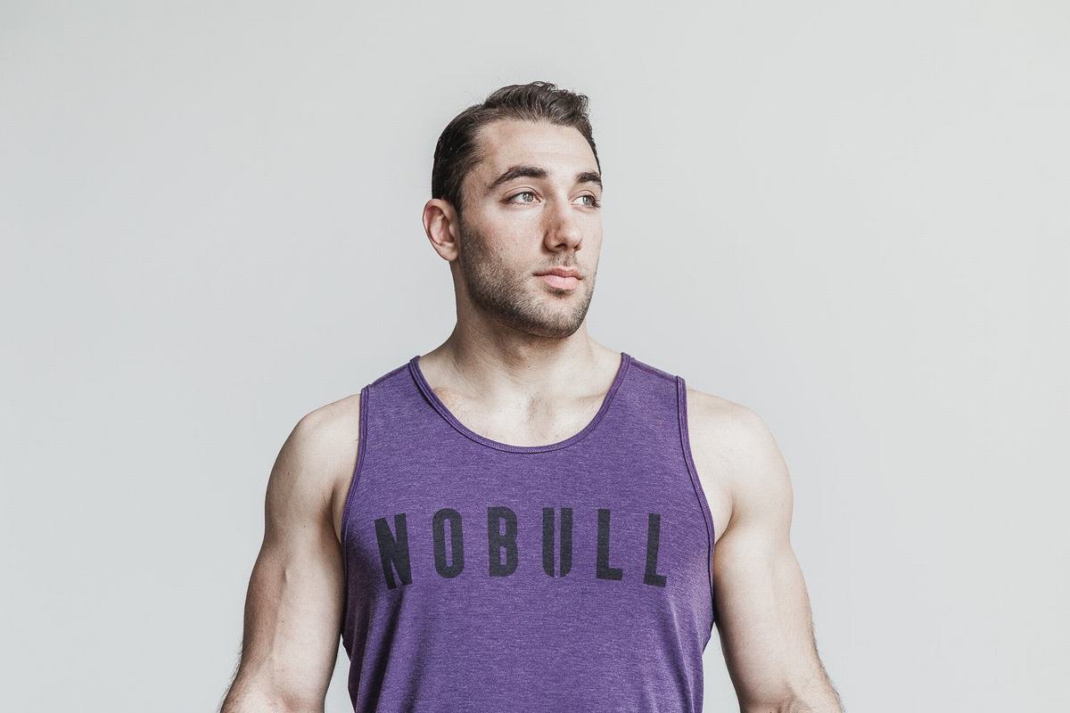 Debardeur Nobull Tank Homme Violette | ZJ7341958