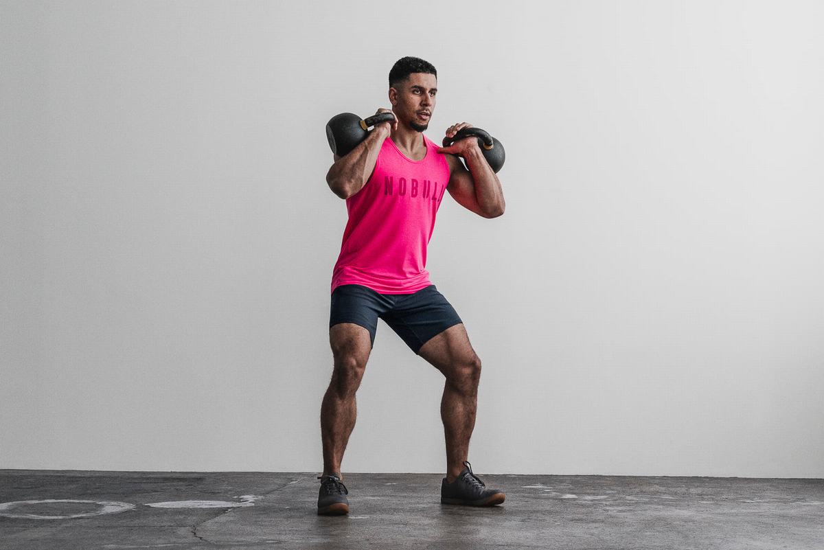 Debardeur Nobull Tank Neon Homme Rose | AZ6975140