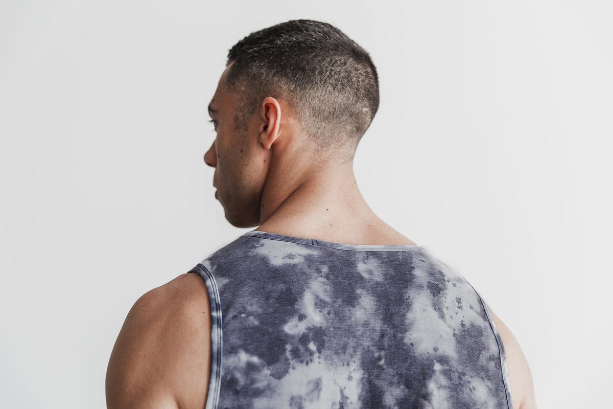Debardeur Nobull Tank Tie-Dye Homme Blanche Noir | TD3715960