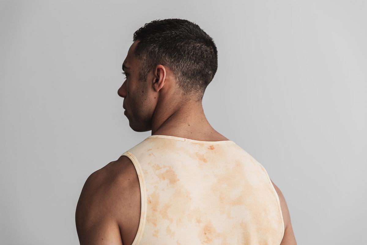 Debardeur Nobull Tank Tie-Dye Homme Jaune | WA8240369