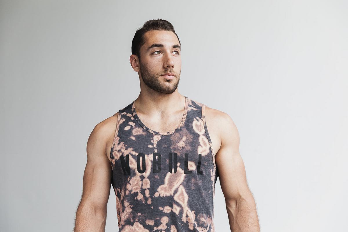 Debardeur Nobull Tank Tie-Dye Homme Marron Noir | VX8043567