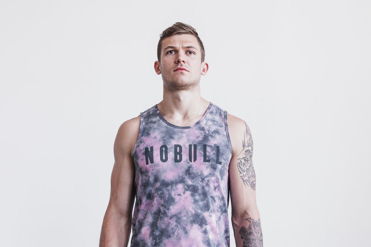Debardeur Nobull Tank Tie-Dye Homme Rose | ST3127580