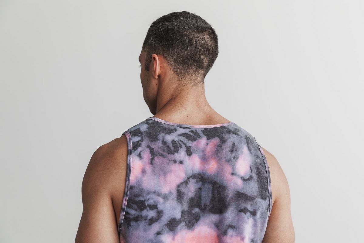 Debardeur Nobull Tank Tie-Dye Homme Rose Noir | ZY2681954
