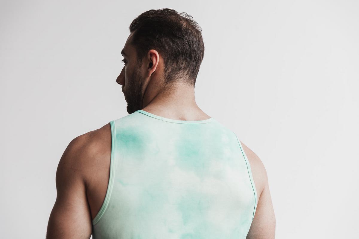 Debardeur Nobull Tank Tie-Dye Homme Turquoise Clair | MO3907168