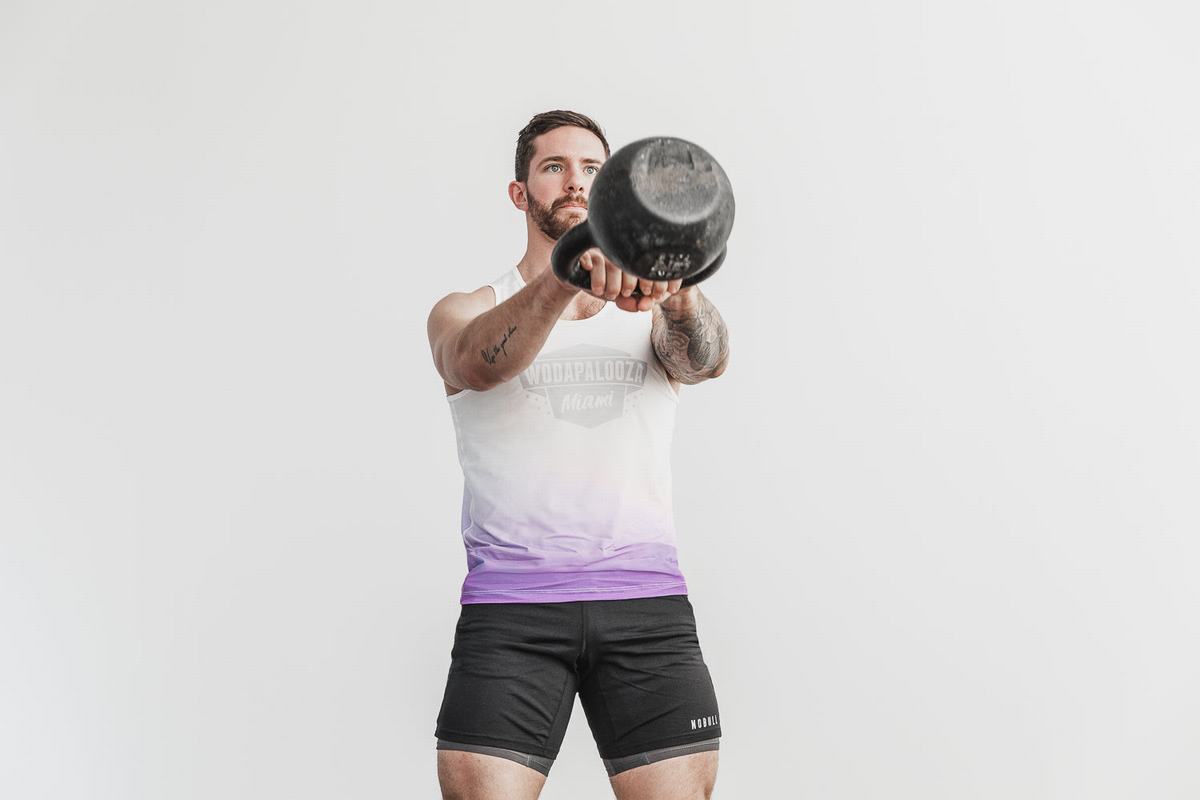 Debardeur Nobull Wodapalooza Dip-Dye Tank Homme Blanche | EY2837460