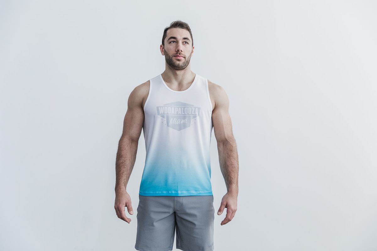 Debardeur Nobull Wodapalooza Dip-Dye Tank Homme Bleu | MW1752830