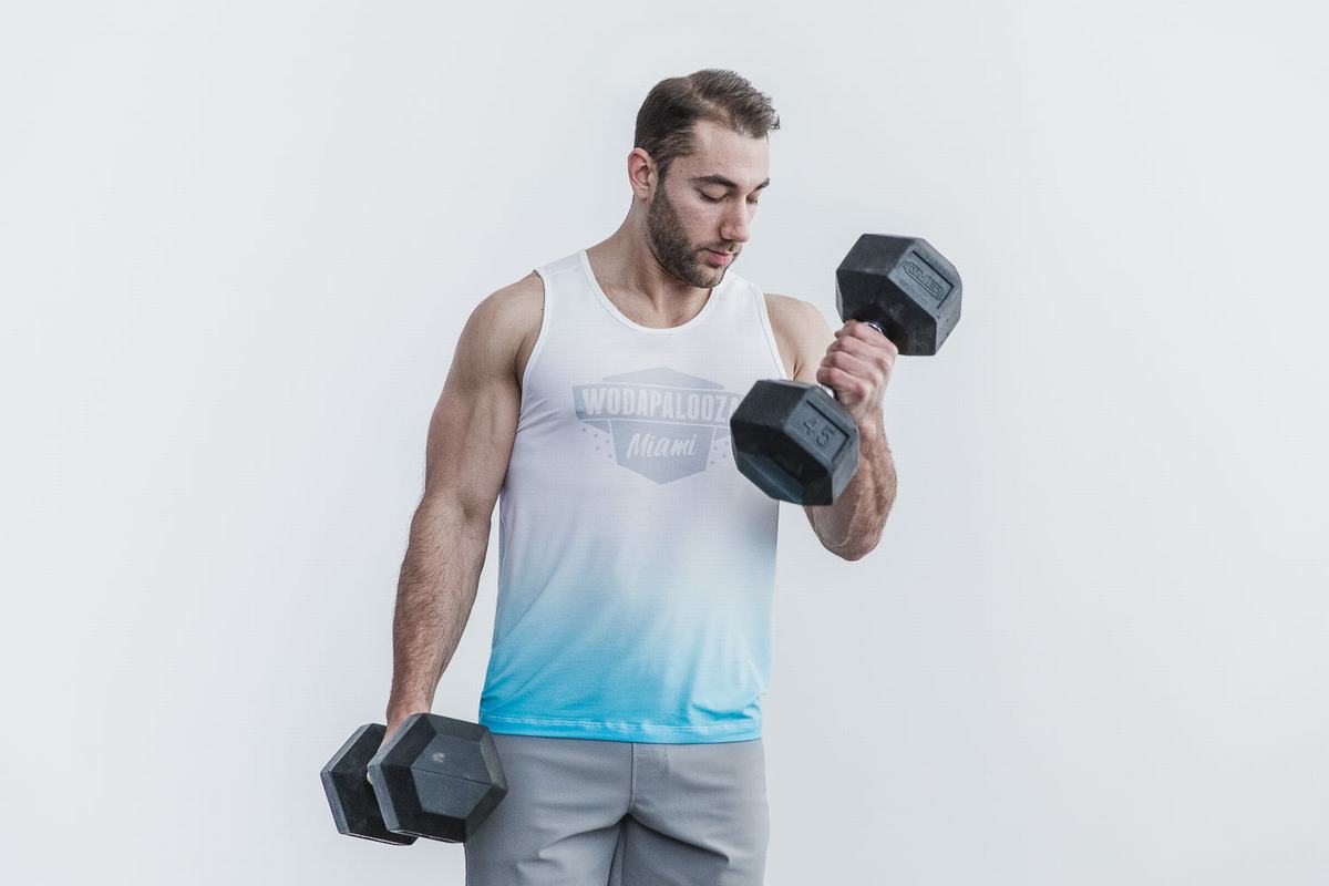 Debardeur Nobull Wodapalooza Dip-Dye Tank Homme Bleu | MW1752830