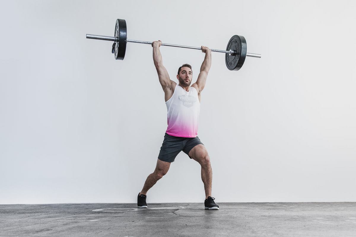Debardeur Nobull Wodapalooza Dip-Dye Tank Homme Rose | WN0185243