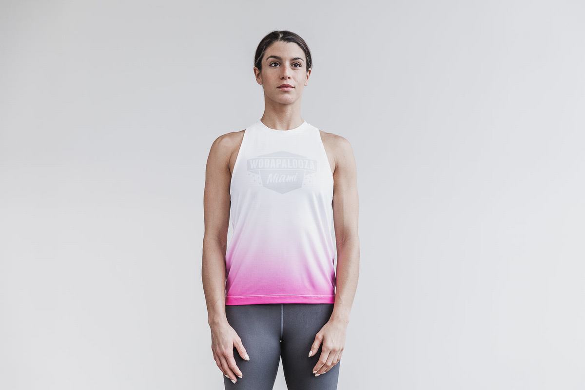 Debardeur Nobull Wodapalooza High-Neck Dip-Dye Tank Femme Rose | RQ3459671