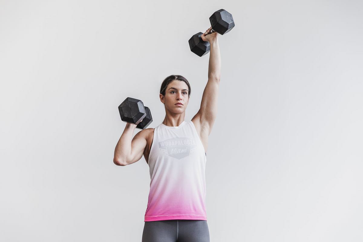 Debardeur Nobull Wodapalooza High-Neck Dip-Dye Tank Femme Rose | RQ3459671